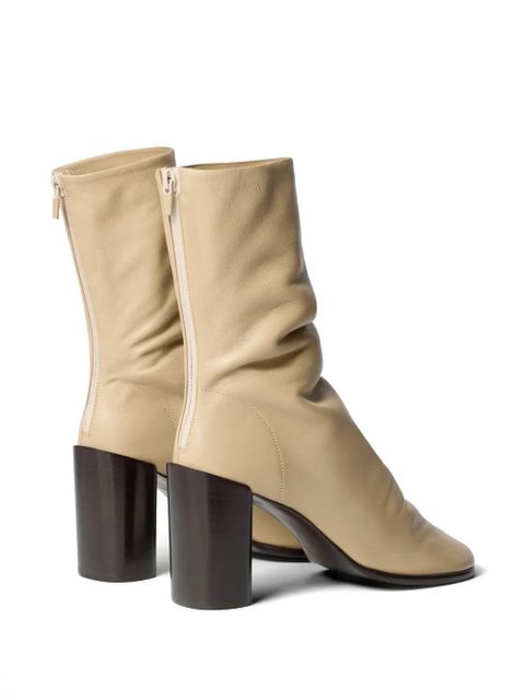 LEMAIRE glove leather ankle boots - Neutrals