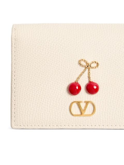 Valentino Garavani Cherryfic leather wallet - Neutrals
