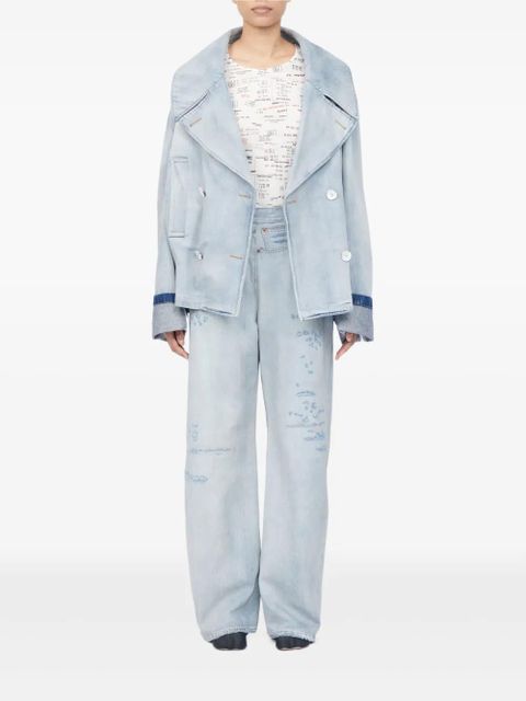 MM6 Maison Margiela buttoned-up cotton jacket - Blue - zdjęcie produktu nr 2