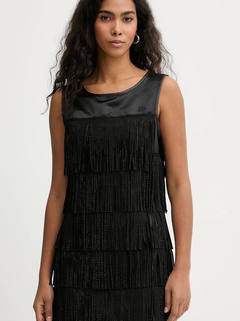 Karl Lagerfeld sukienka kolor czarny mini prosta B1W13056