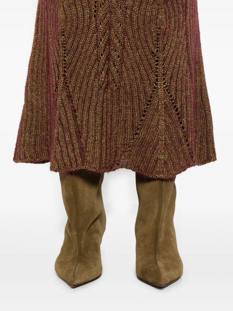 Vivienne Westwood ribbed knit skirt - Gold