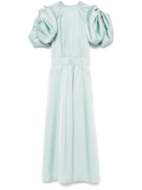ROTATE BIRGER CHRISTENSEN puff-sleeve satin midi dress - Blue - zdjęcie produktu nr 1