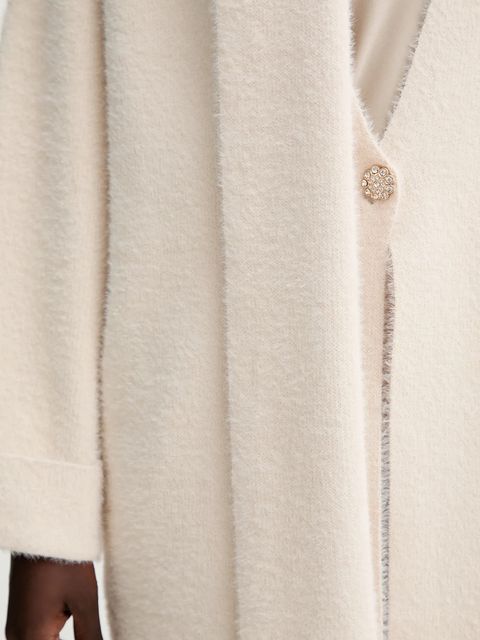 Blugirl Blumarine kardigan damski kolor beżowy lekki RF5234.MA39R