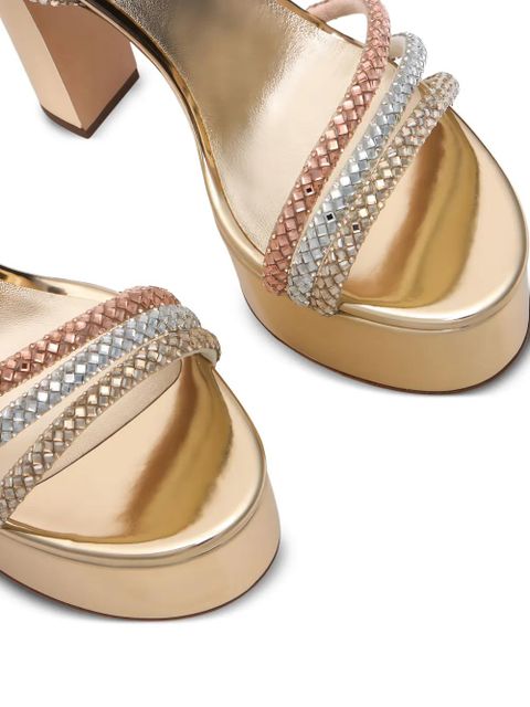 Casadei Patty Andromeda embellished platform sandals - Gold