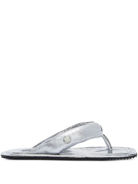 The Attico Indie padded thong slippers - Silver - zdjęcie produktu nr 1