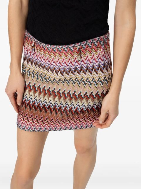 Missoni zigzag-pattern mini skirt - Neutrals - zdjęcie produktu nr 2