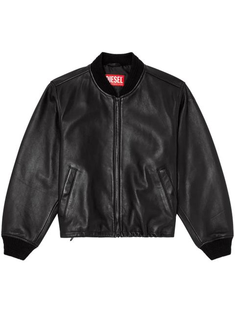 Diesel L-Ilyan leather jacket - Black - zdjęcie produktu nr 1