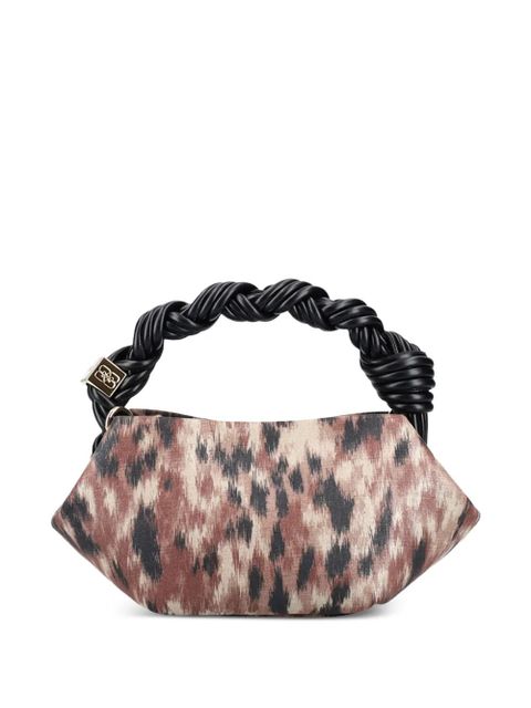 GANNI mini Bou braided-handle tote bag - Brown - zdjęcie produktu nr 2