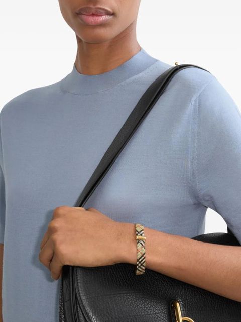 Burberry check-print lobster-clasp bracelet - Gold - zdjęcie produktu nr 2