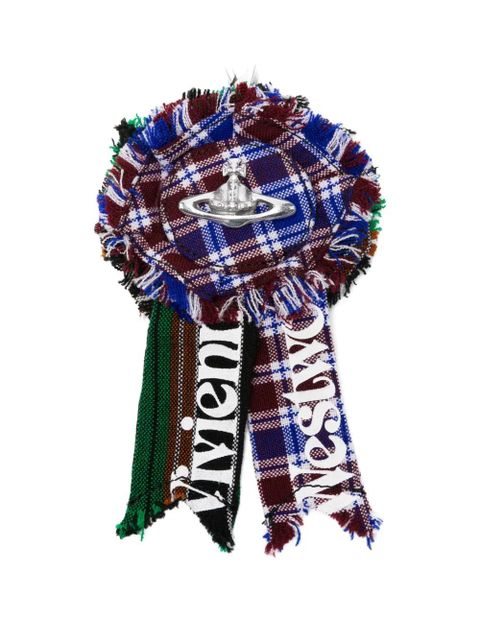 Vivienne Westwood Rosette Orb tartan charm - Blue - zdjęcie produktu nr 1