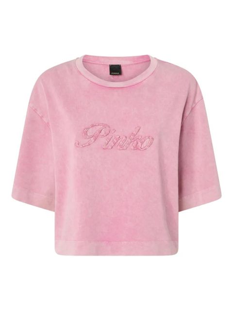 PINKO logo-embroidered T-shirt - zdjęcie produktu nr 1