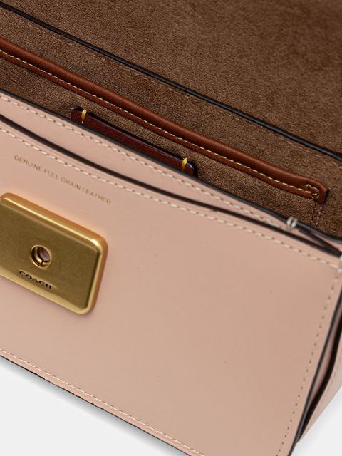 Coach torebka skórzana Zoe kolor beżowy CAM18