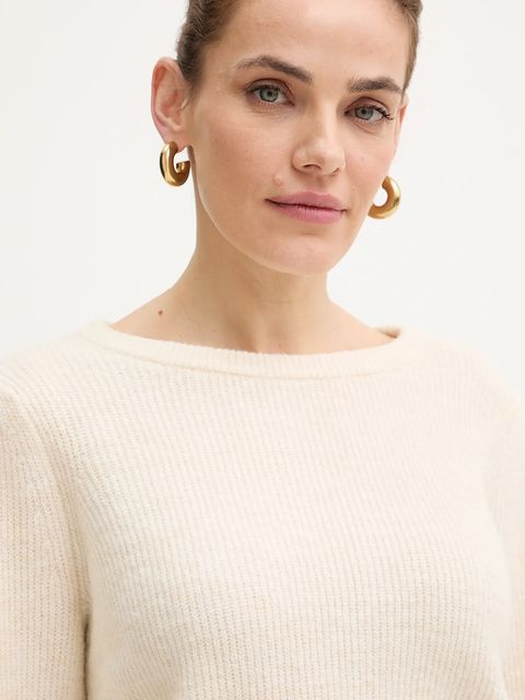 Morgan sweter damski kolor beżowy lekki MJESA - zdjęcie produktu nr 2