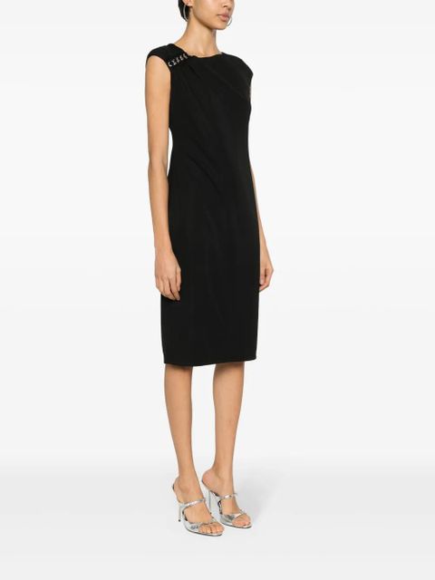 Lauren Ralph Lauren chain-link detail midi dress - Black