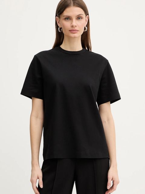 BOSS t-shirt bawełniany Eharpa damski kolor czarny 50552064 - zdjęcie produktu nr 1