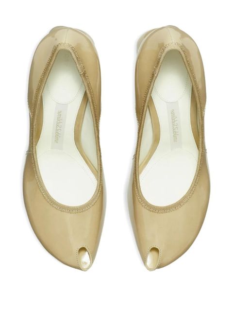 Tory Burch 90mm peep-toe pumps - PALO SANTO