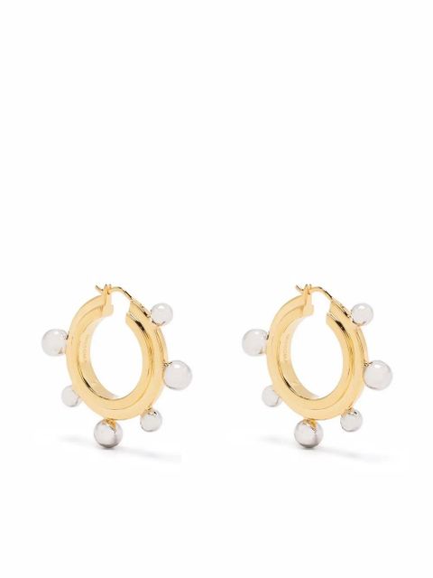 Missoma two-tone medium sphere hoop earrings - Gold - zdjęcie produktu nr 1