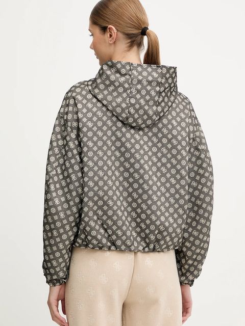 Guess kurtka PEONY kolor szary przejściowa V5YL02 WH492