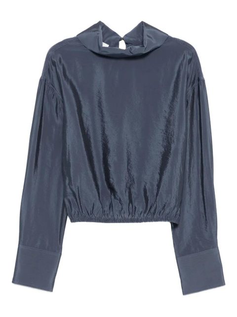Nanushka high-neck blouse - Blue - zdjęcie produktu nr 1