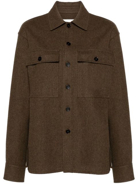 Jil Sander + felted wool overshirt - Green - zdjęcie produktu nr 1