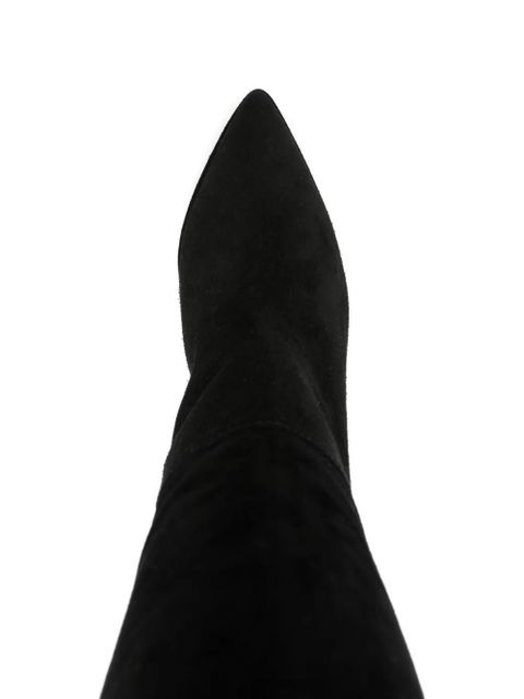 Casadei 100mm suede knee-high stiletto boots - Black