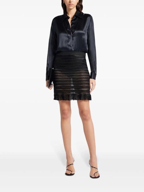 TOM FORD sheer pencil skirt - Black