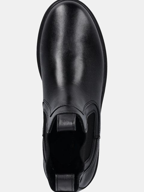 Tommy Hilfiger sztyblety skórzane TH LTHR LOW CHELSEA damskie kolor czarny na płaskim obcasie FW0FW08775 - zdjęcie produktu nr 2