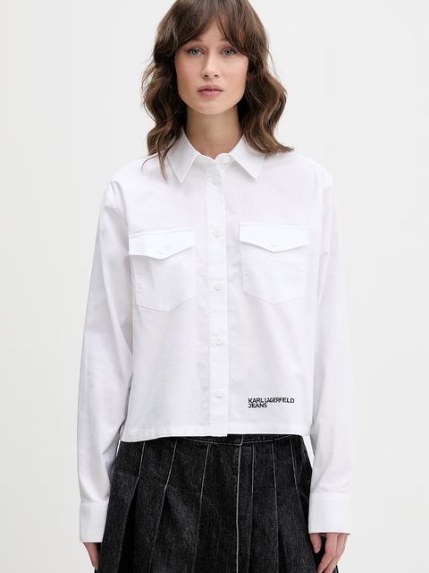 Karl Lagerfeld Jeans koszula damska bawełniana - zdjęcie produktu nr 2