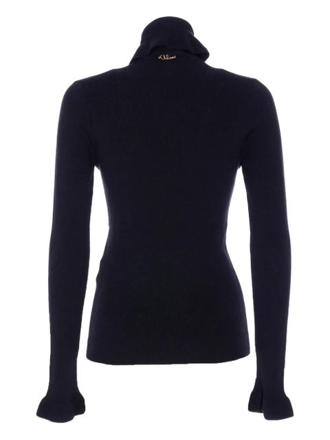 Chloé high-neck ruffled-cuff sweater - Blue - zdjęcie produktu nr 2