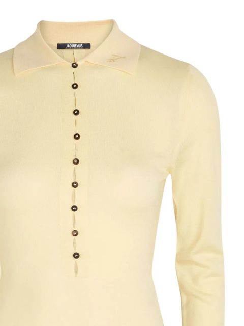 Jacquemus fine-knit polo top - Neutrals - zdjęcie produktu nr 2