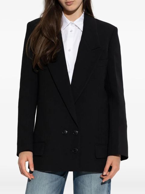 Victoria Beckham double-breasted peak-lapel jacket - Black