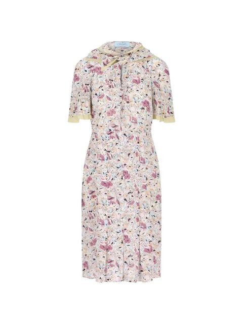 Prada floral-print dress - Purple - zdjęcie produktu nr 1
