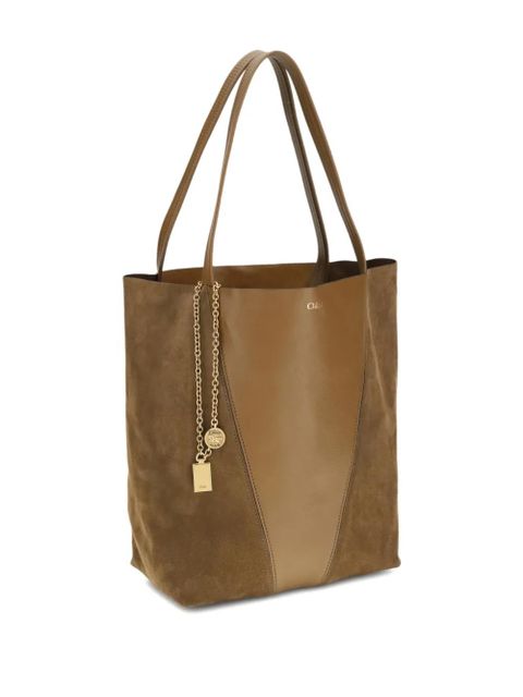 Chloé panel charm shoulder bag - Brown