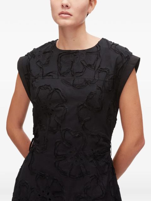 3.1 Phillip Lim floral asymmetrical midi dress - Black