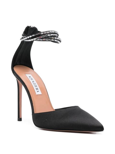 Aquazzura beaded ankle pumps - Black