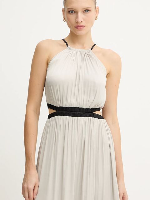 Morgan sukienka kolor beżowy maxi rozkloszowana RLIMON