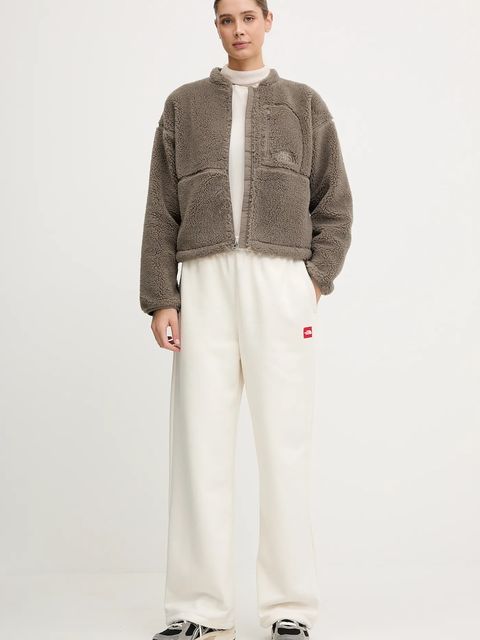 The North Face bluza polarowa TNF Extreme Pile damska kolor brązowy gładka NF0A88ZBBOW1 - zdjęcie produktu nr 2