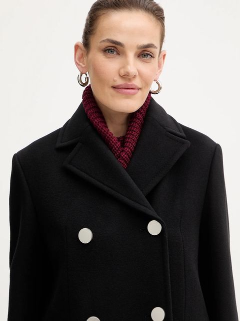 MAX&Co. płaszcz z dodatkiem wełny kolor czarny 2526016034200