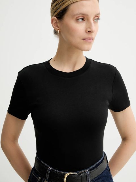 Calvin Klein t-shirt bawełniany damski kolor czarny LV044C216G