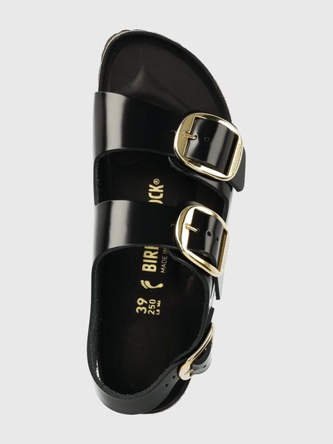 Birkenstock sandały skórzane Milano damskie kolor czarny 1024211
