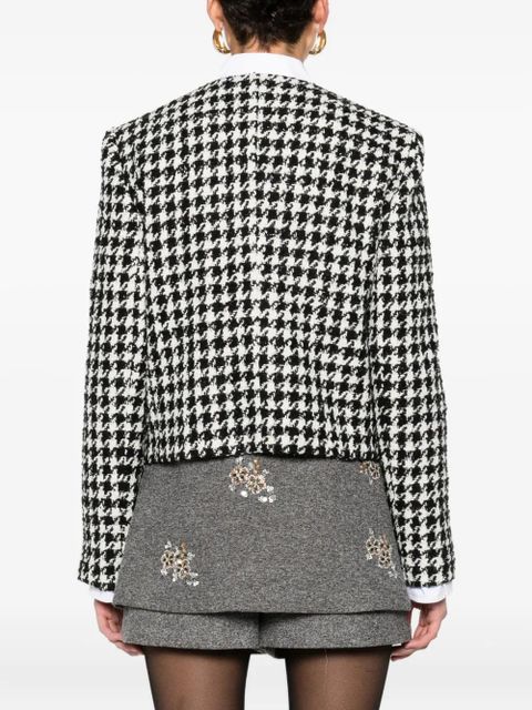 Maje houndstooth-pattern blazer - White