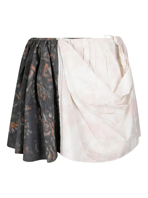 GANNI printed draped mini skirt - Grey - zdjęcie produktu nr 2