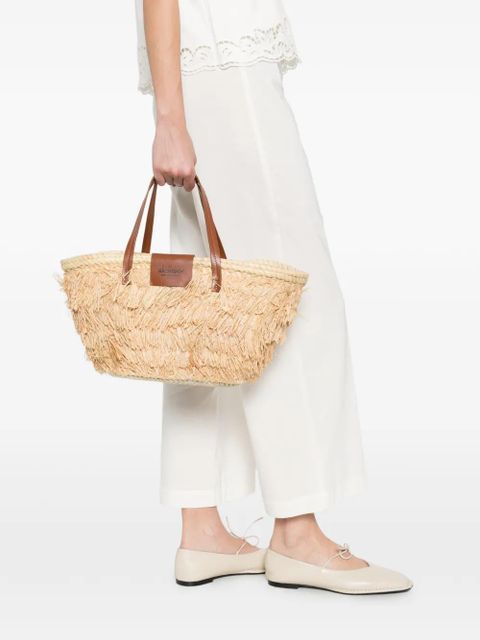 Ruslan Baginskiy fringed top-handle tote bag - Neutrals