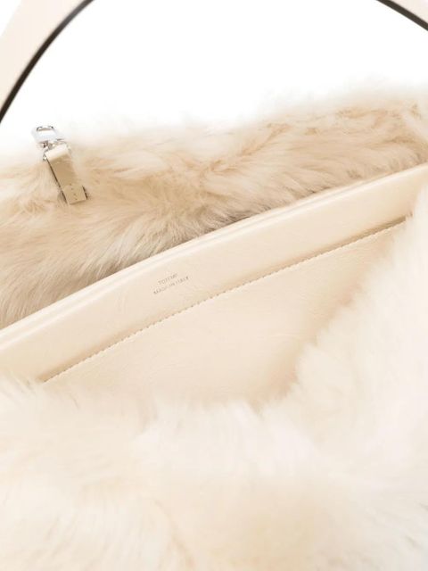 TOTEME shearling tote bag - White