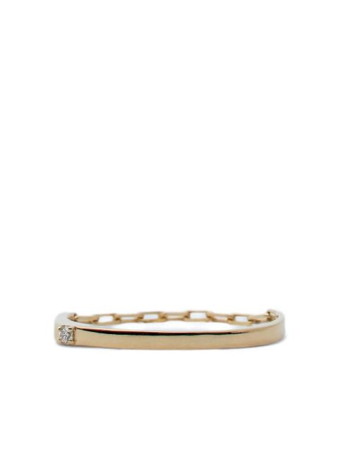 TOTEME 18K yellow gold diamond chain ring - zdjęcie produktu nr 1