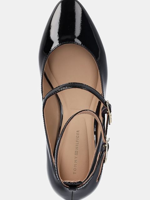 Tommy Hilfiger czółenka skórzane PUMP DOUBLE STRAP PATENT LEATHER