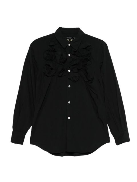 Comme Des Garçons floral-appliqué shirt - Black - zdjęcie produktu nr 1