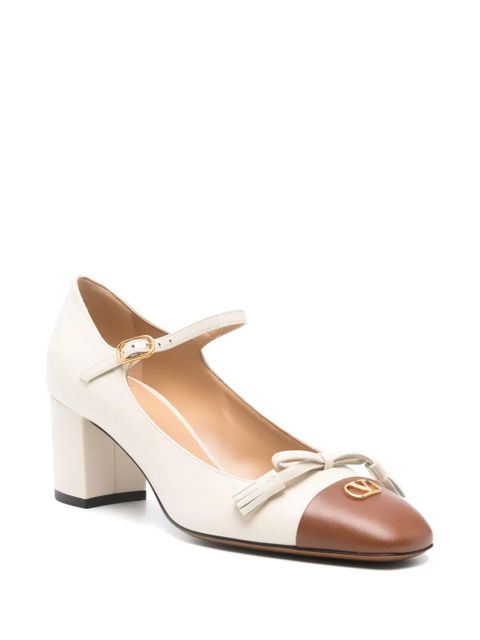 Valentino Garavani 60mm tassel-detail block-heel pumps - Neutrals - zdjęcie produktu nr 2