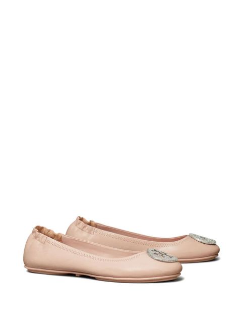 Tory Burch Minnie Travel leather ballerina shoes - Pink - zdjęcie produktu nr 2