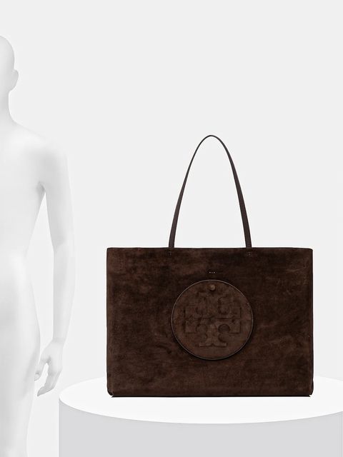 Tory Burch torebka zamszowa Ella Suede kolor brązowy 170980-200